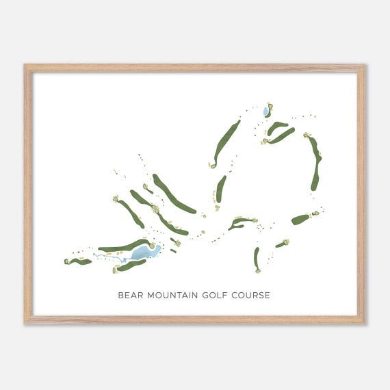 Bear Mountain Golf Course In Chelan Washington Modern Watercolor Map Golfer Gift Golf Wall Art Golf Poster Print Course Layout