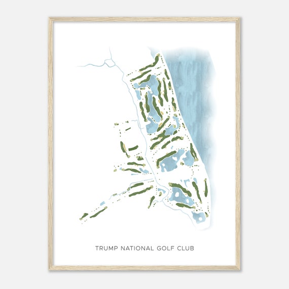Trump National Golf Club Virginia Modern Watercolor Map Golfer Gift Golf Wall Art Golf Poster Print Course Layout