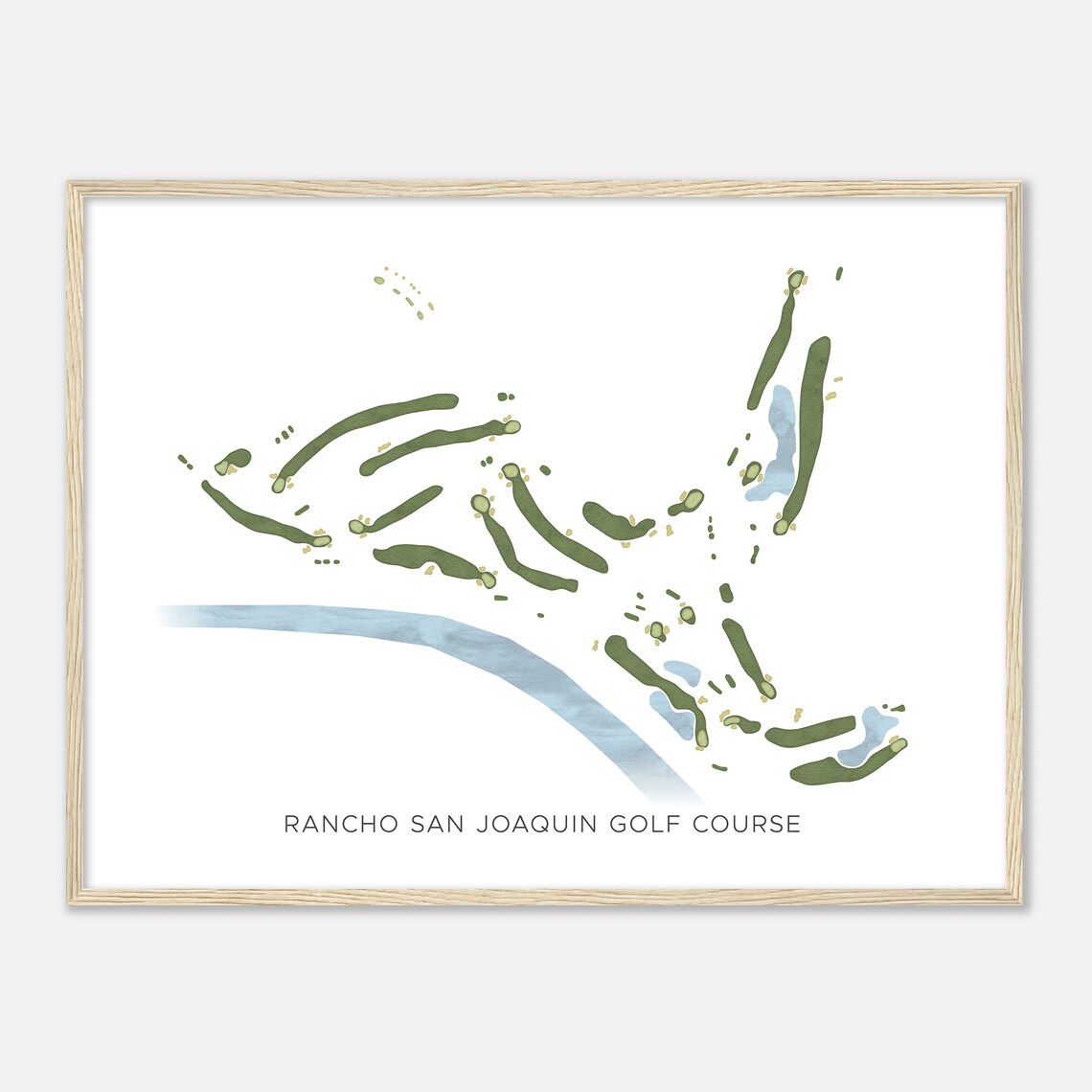 Rancho San Joaquin Golf Course California Modern Watercolor Map Golfer Gift Golf Wall Art Golf Poster Print Course Layout - Image 2