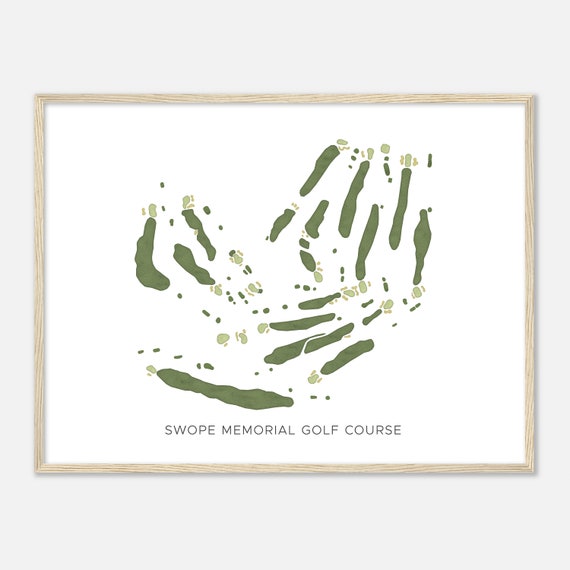 Swope Memorial Golf Course Missouri Modern Watercolor Map Golfer Gift Golf Wall Art Golf Poster Print Course Layout