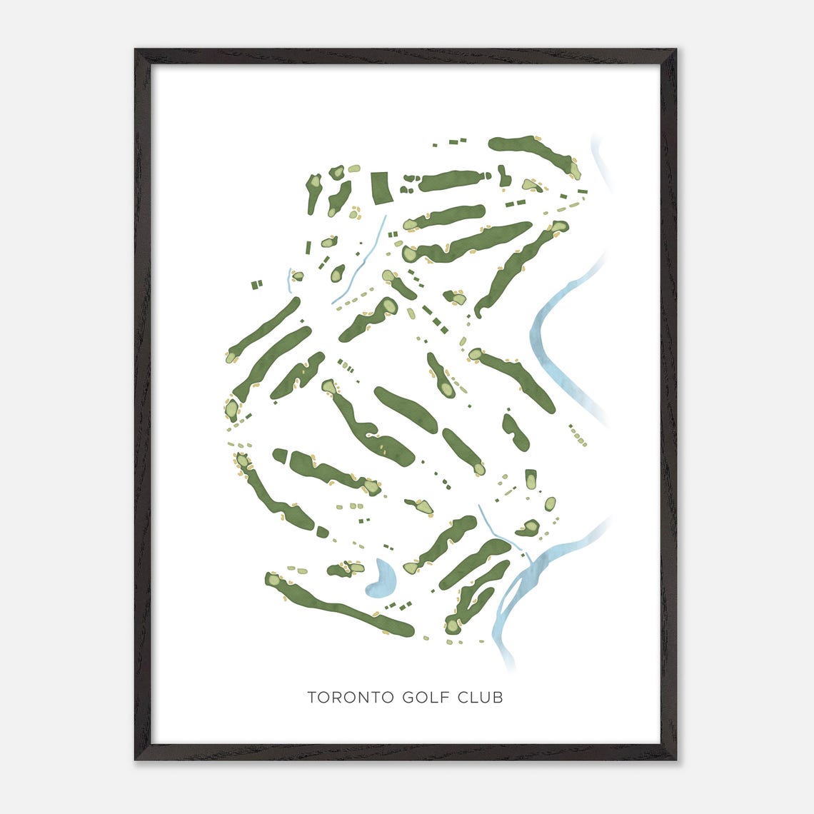 Toronto Golf Club Etobicoke Modern Minimalist Watercolor Map Poster - Image 2