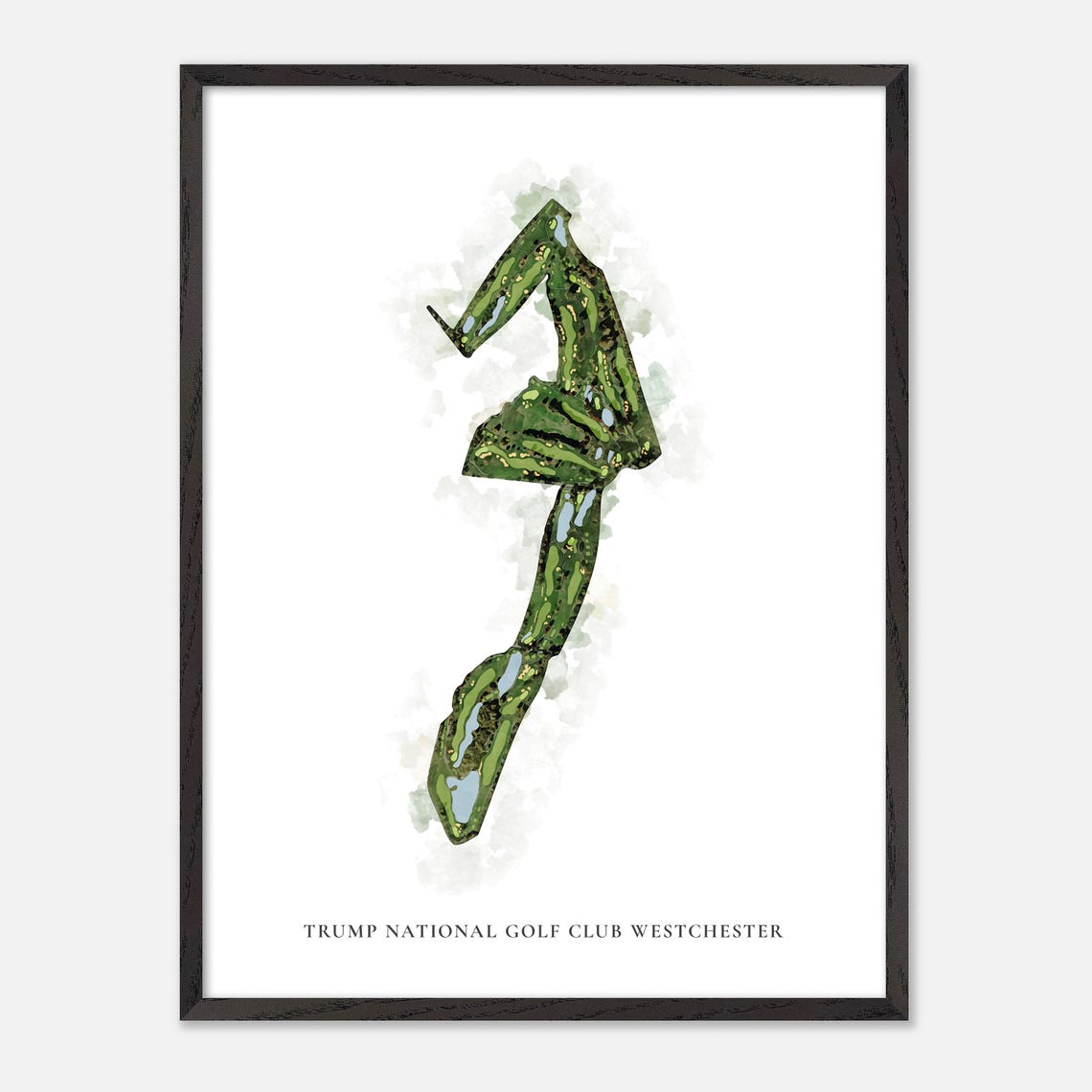 Trump National Golf Club Westchester Classic Watercolor Map Poster - Image 3