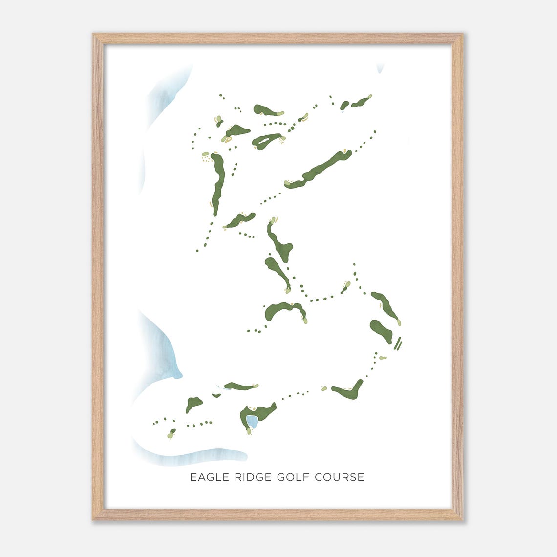 Eagle Ridge Golf Course Adams Kentucky Modern Watercolor Map Poster - Image 2