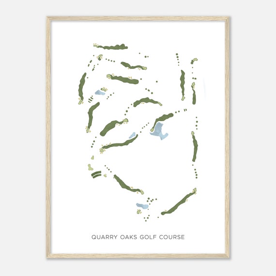 Quarry Oaks Golf Course Nebraska Modern Watercolor Map Golfer Gift Golf Wall Art Golf Poster Print Course Layout