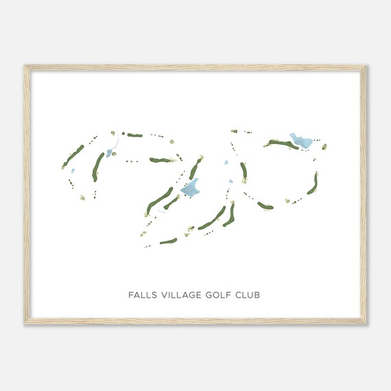Falls Village Golf Club North Carolina Modern Watercolor Poster