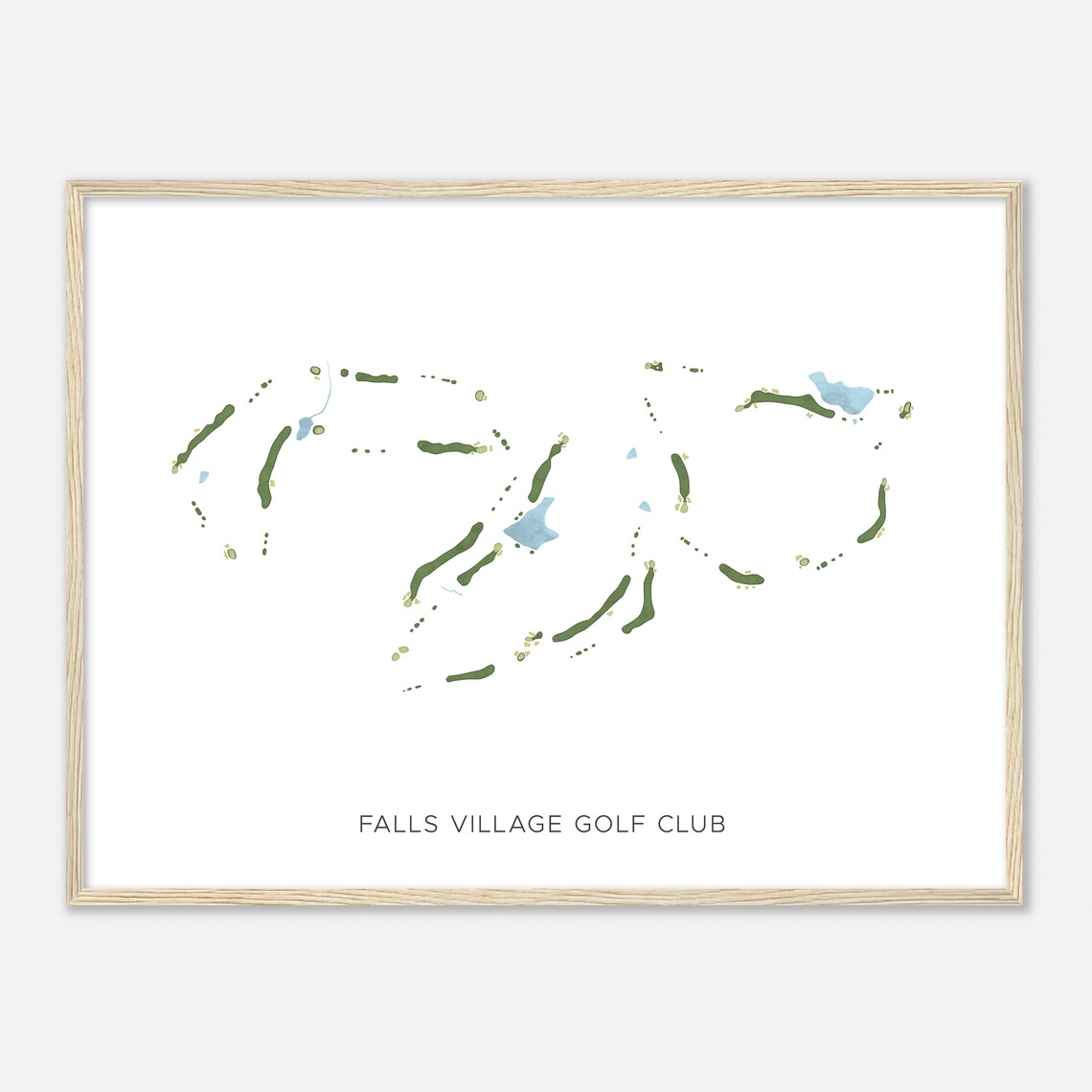Falls Village Golf Club North Carolina Modern Watercolor Poster