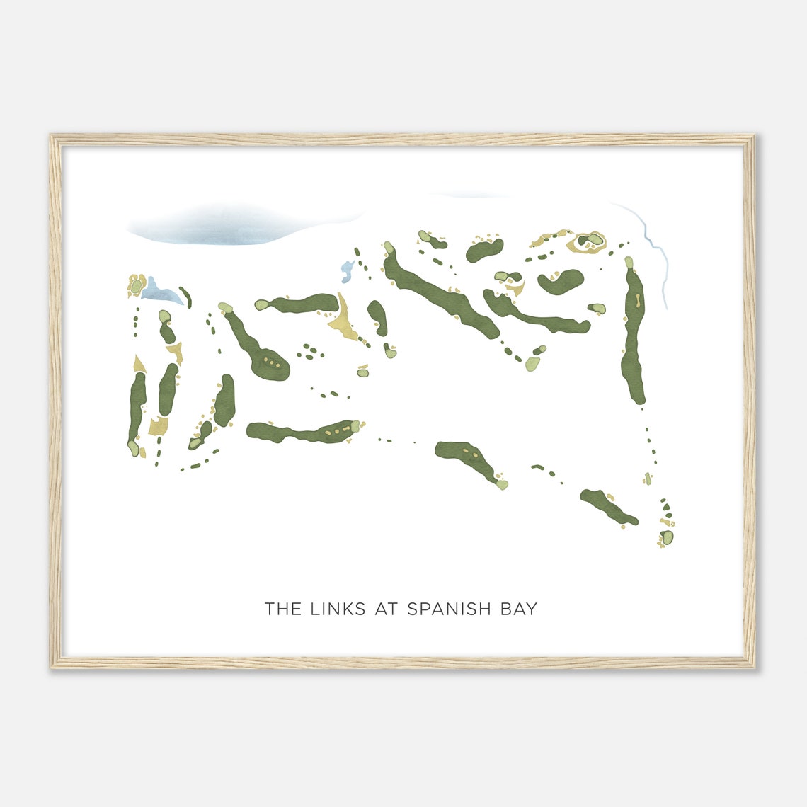 The Links at Spanish Bay California Modern Minimalist Map Poster - Image 2