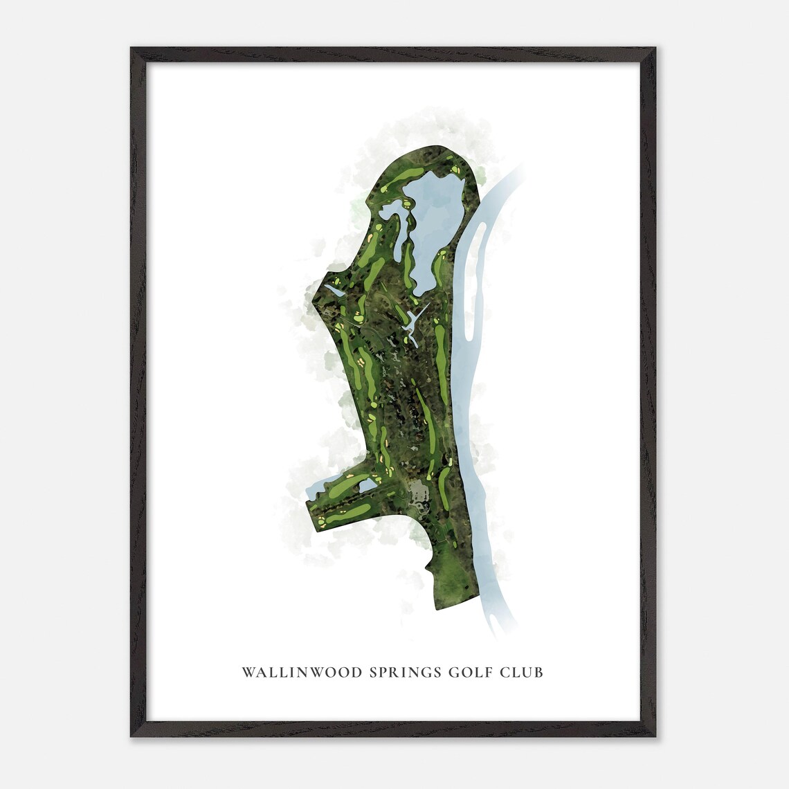 Wallinwood Springs Golf Club Jenison Michigan Classic Watercolor Poster - Image 3