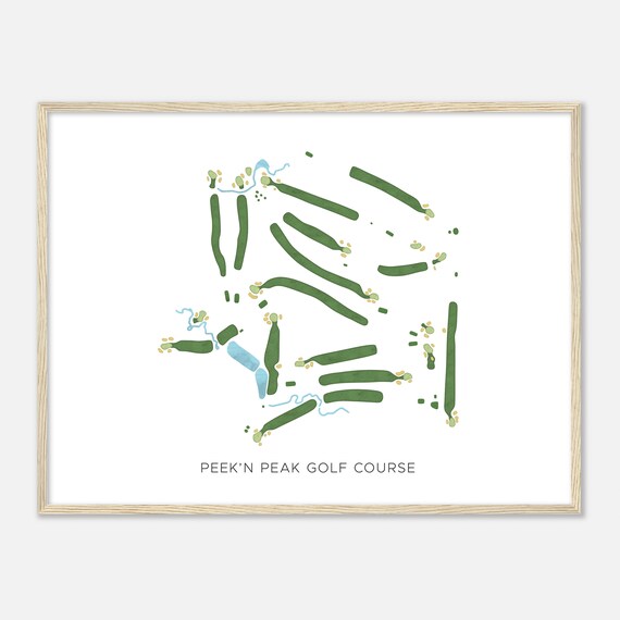 Peekn Peak Golf Course New York Modern Watercolor Map Golfer Gift Golf Wall Art Golf Poster Print Course Layout