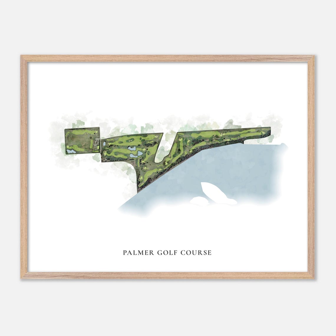 Palmer Golf Course Palmer Alaska Classic Watercolor Map Poster
