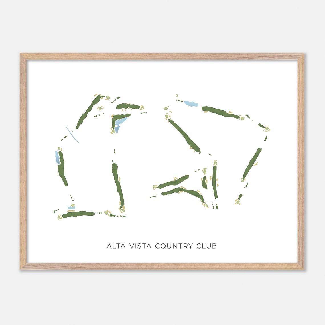 Alta Vista Country Club Minimalist Map Art Golfer Gift Poster