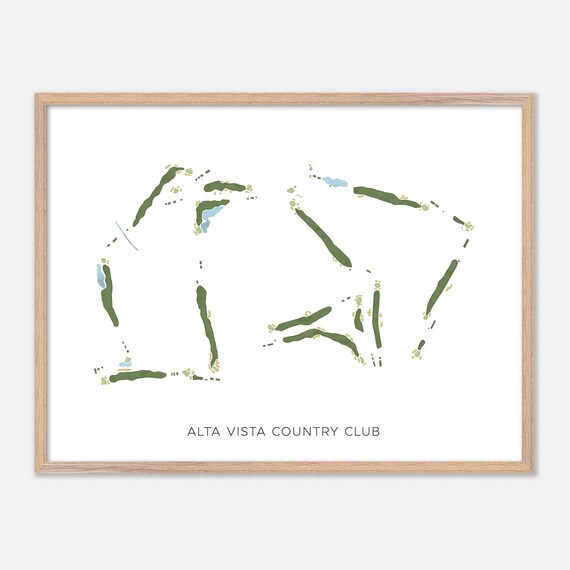 Alta Vista Country Club Minimalist Map Art Golfer Gift Poster