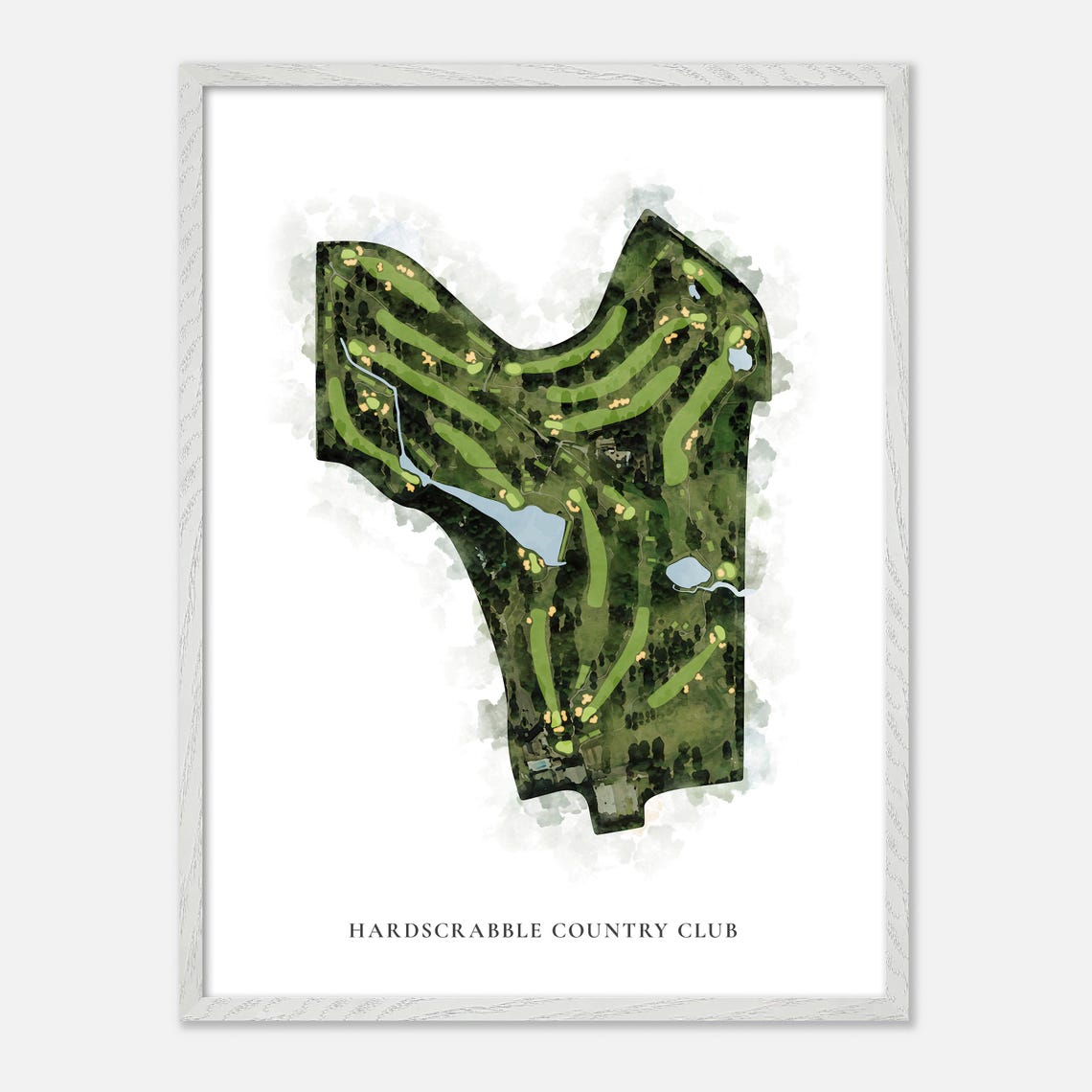 Hardscrabble Country Club Golf Classic Watercolor Map Art Poster - Image 2