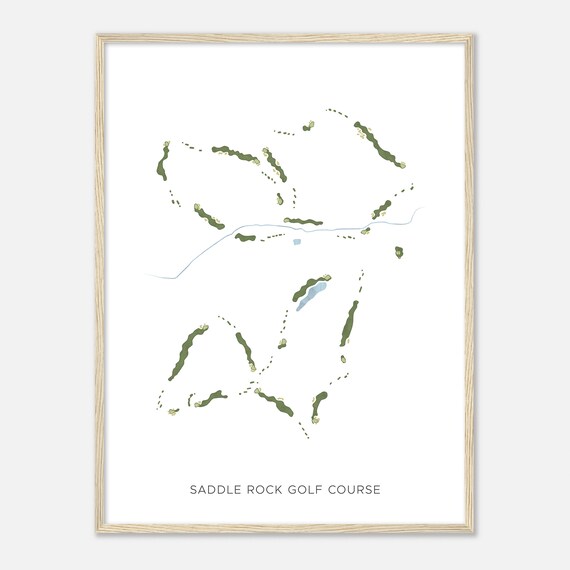 Saddle Rock Golf Course Colorado Modern Watercolor Map Golfer Gift Golf Wall Art Golf Poster Print Course Layout