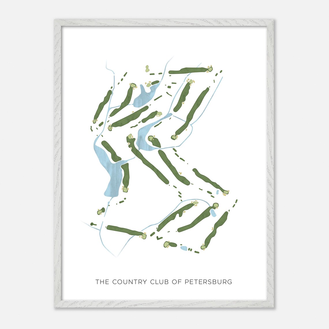 Country Club Of Petersburg Modern Minimalist Golf Map Poster - Image 2