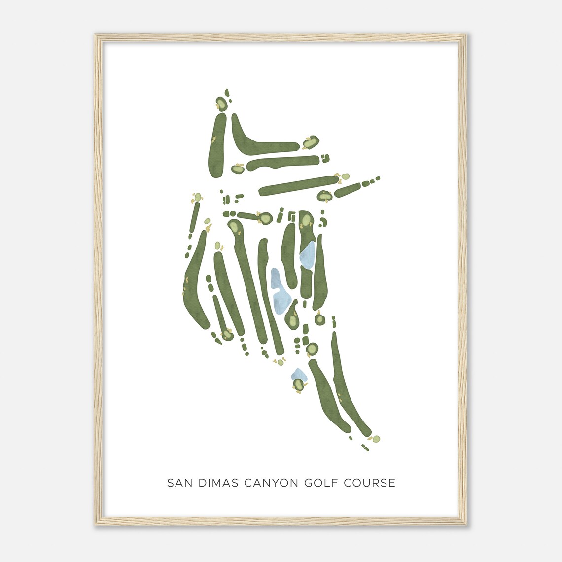 San Dimas Canyon Golf Course California Modern Watercolor Map Golfer Gift Golf Wall Art Golf Poster Print Course Layout - Image 2