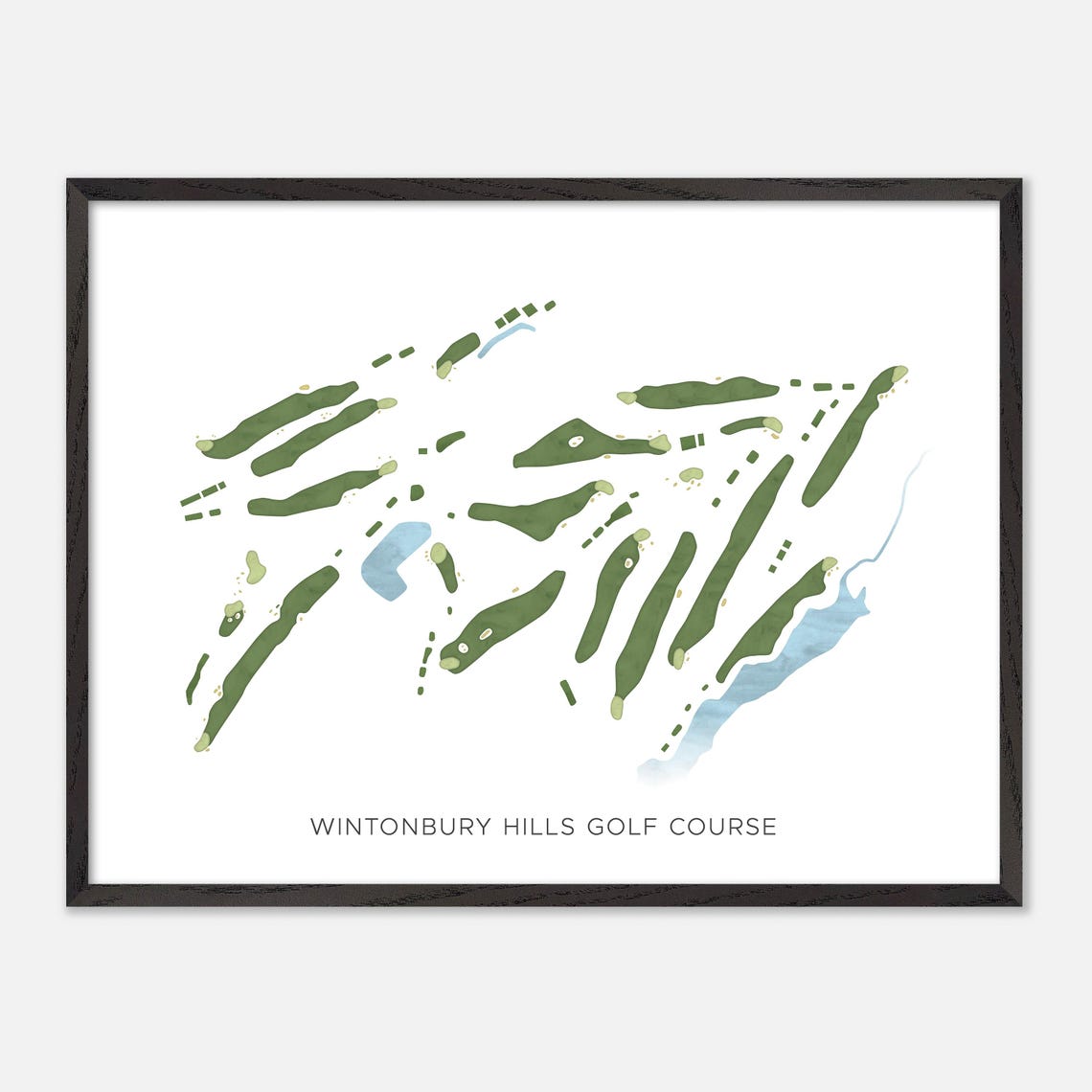 Wintonbury Hills Golf Course Connecticut Modern Minimalist Golf Poster - Image 5