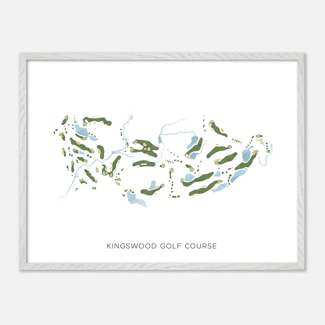 Kingswood Golf Course Canada Minimalist Watercolor Golf Map Poster - Image 3
