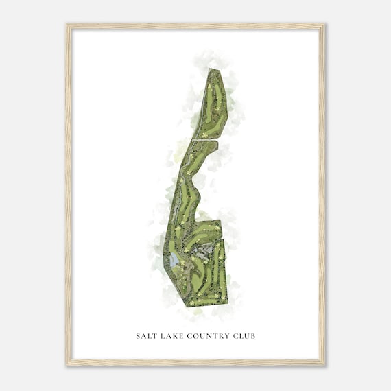 Salt Lake Country Club Utah Classic Watercolor Map Golfer Gift Golf Wall Art Golf Poster Print Course Layout