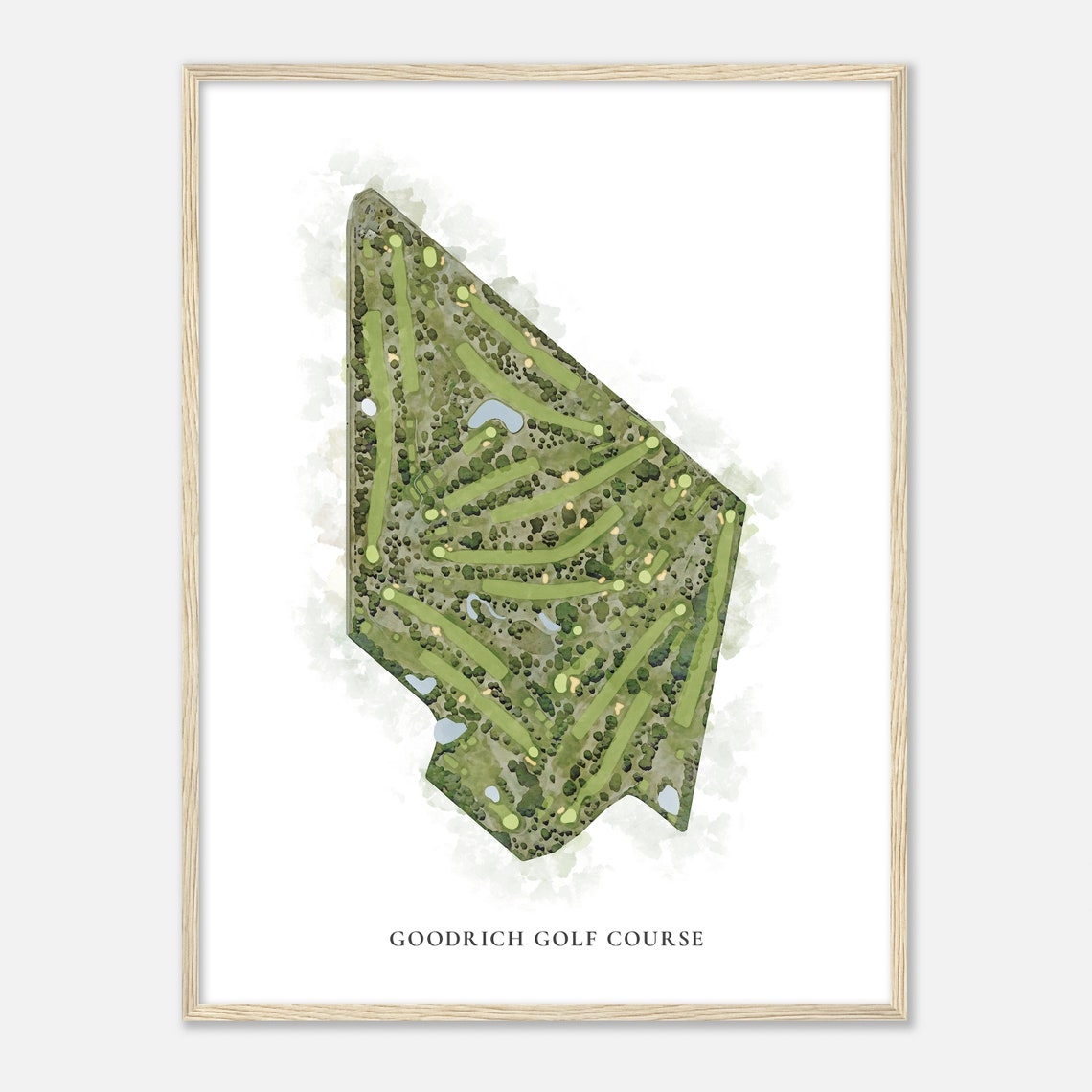 Goodrich Golf Course Minnesota Classic Watercolor Map Golfer Gift Golf Wall Art Golf Poster Print Course Layout