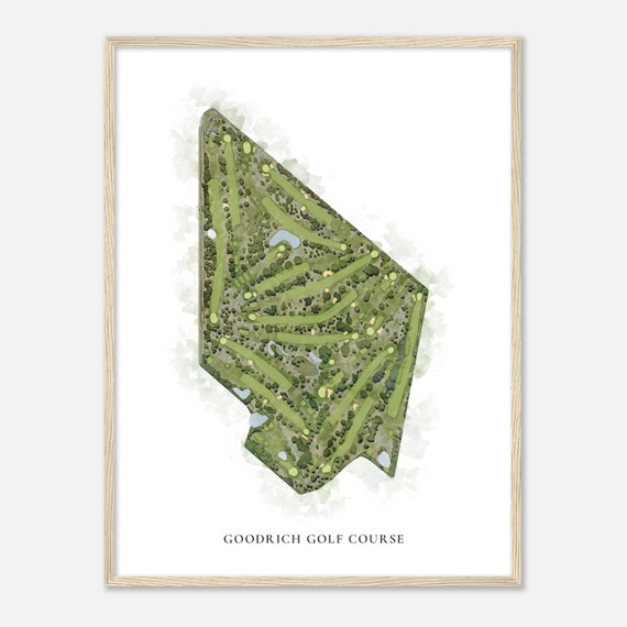 Goodrich Golf Course Minnesota Classic Watercolor Map Golfer Gift Golf Wall Art Golf Poster Print Course Layout