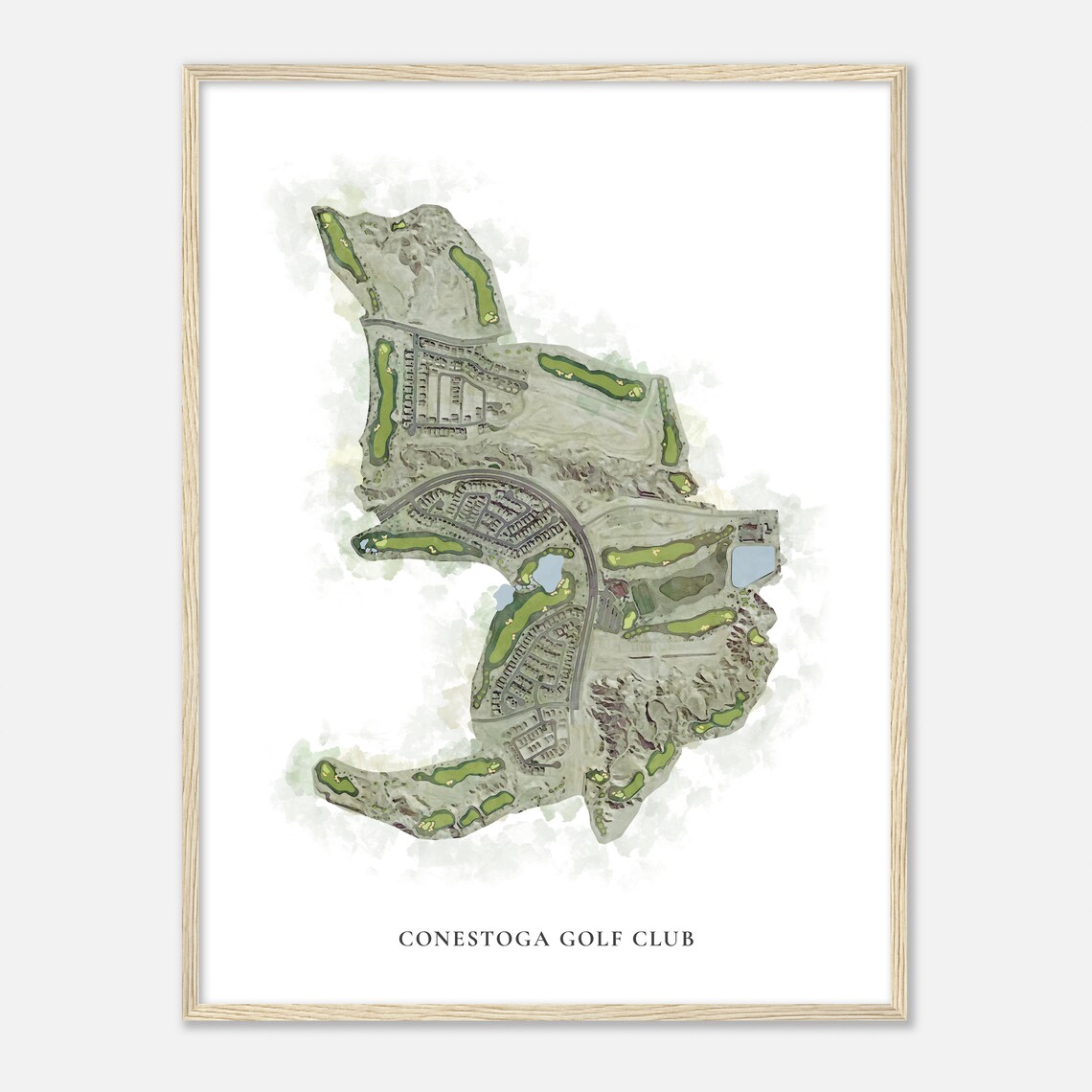 Conestoga Golf Club Nevada Classic Watercolor Map Golfer Gift Golf Wall Art Golf Poster Print Course Layout - Image 2