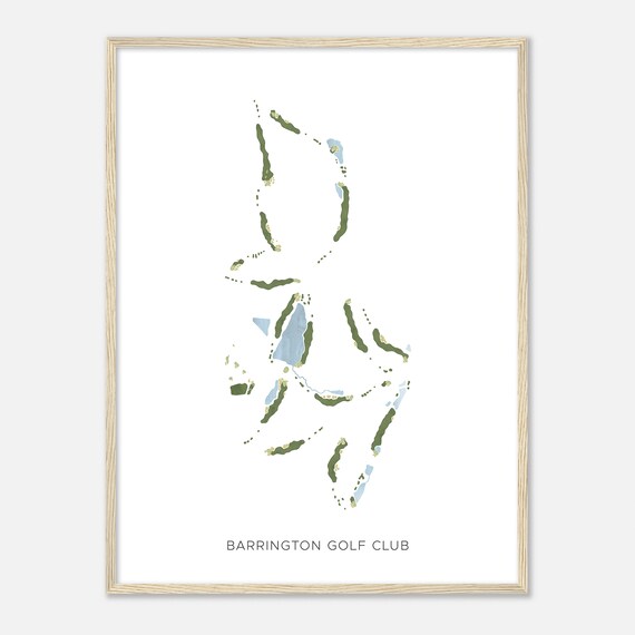 Barrington Golf Club Ohio Modern Watercolor Map Golfer Gift Golf Wall Art Golf Poster Print Course Layout
