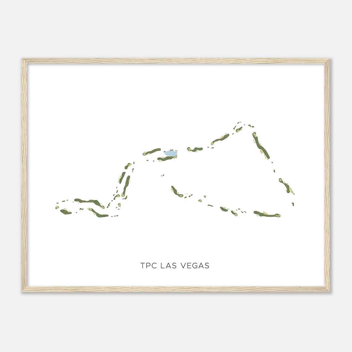 Tpc Las Vegas Nevada Modern Watercolor Map Golfer Gift Golf Wall Art Golf Poster Print Course Layout - Image 2