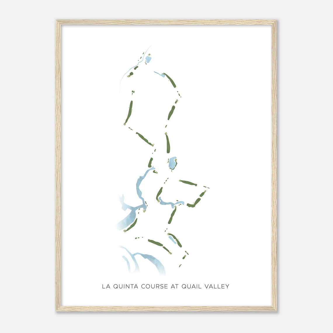 La Quinta Course At Quail Valley Texas Modern Watercolor Map Poster - Image 2
