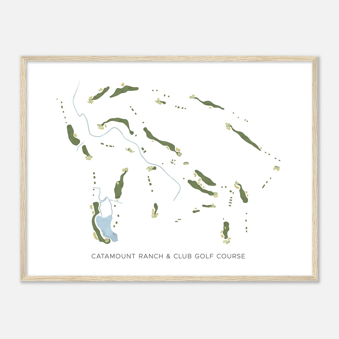 Catamount Ranch Club Golf Course Colorado Modern Watercolor Map Golfer Gift Golf Wall Art Golf Poster Print Course Layout