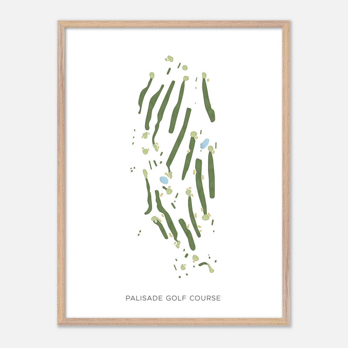 Palisade Golf Course Utah Modern Minimalist Course Map Poster - Image 6
