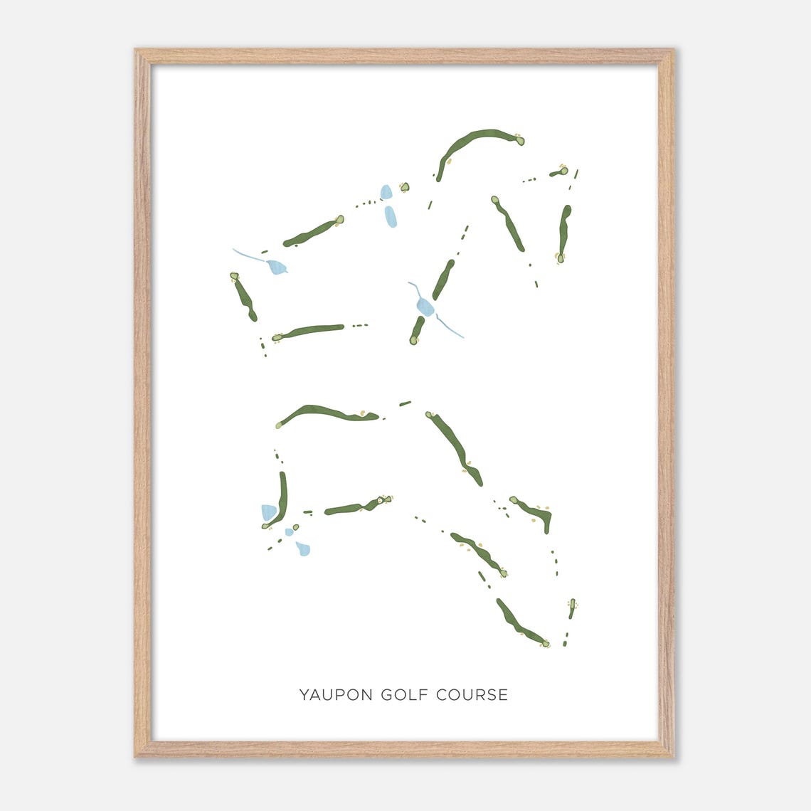 Yaupon Golf Course Lakeway Texas Modern Watercolor Map Poster - Image 2
