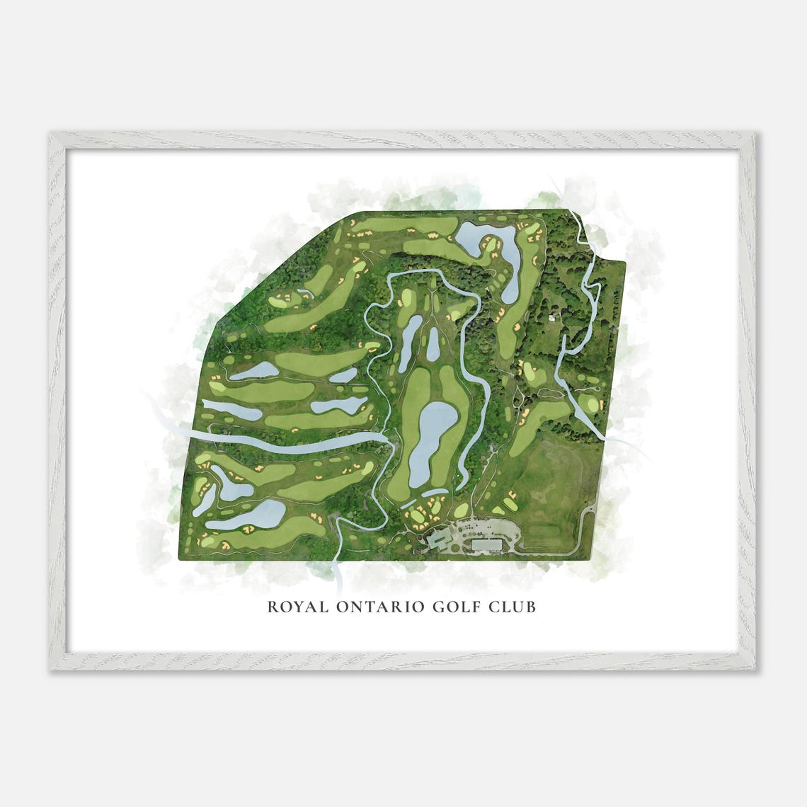 Royal Ontario Golf Club Classic Watercolor Golf Course Layout Poster - Image 3