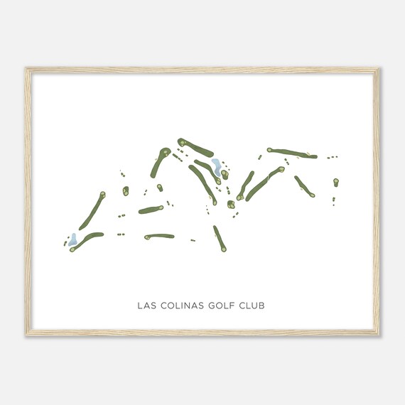 Las Colinas Golf Club Arizona Modern Watercolor Map Golfer Gift Golf Wall Art Golf Poster Print Course Layout
