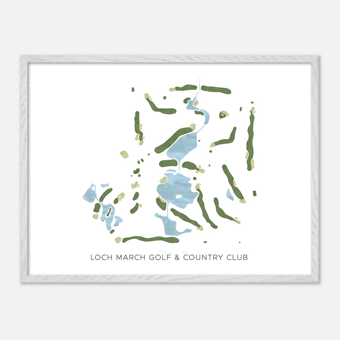 Loch March Golf And Country Club Ottawa Canada Golf Map Poster - Image 3