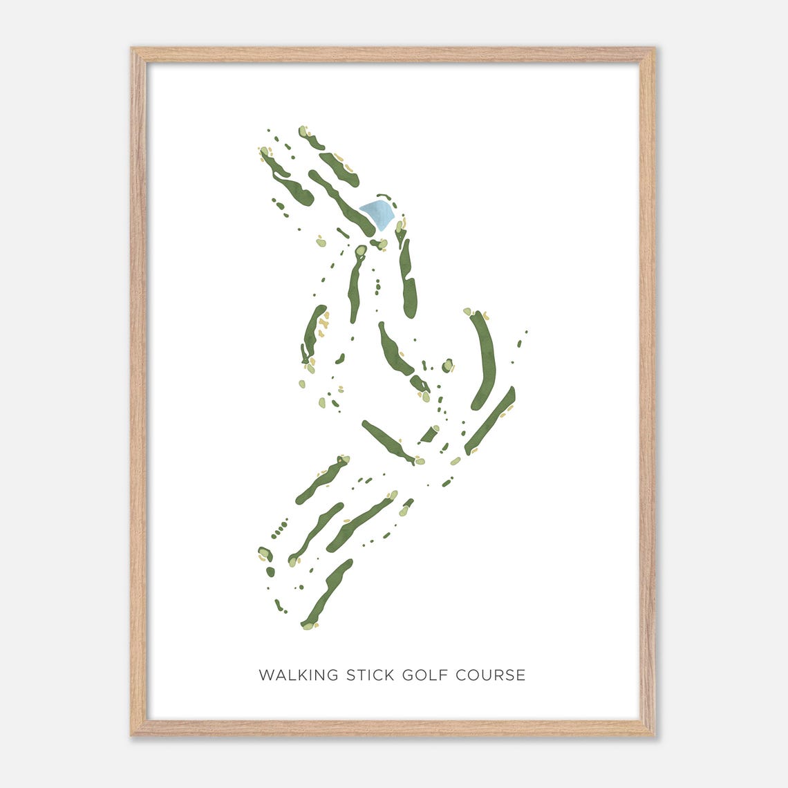 Walking Stick Golf Course Pueblo Colorado Modern Watercolor Map Poster - Image 2
