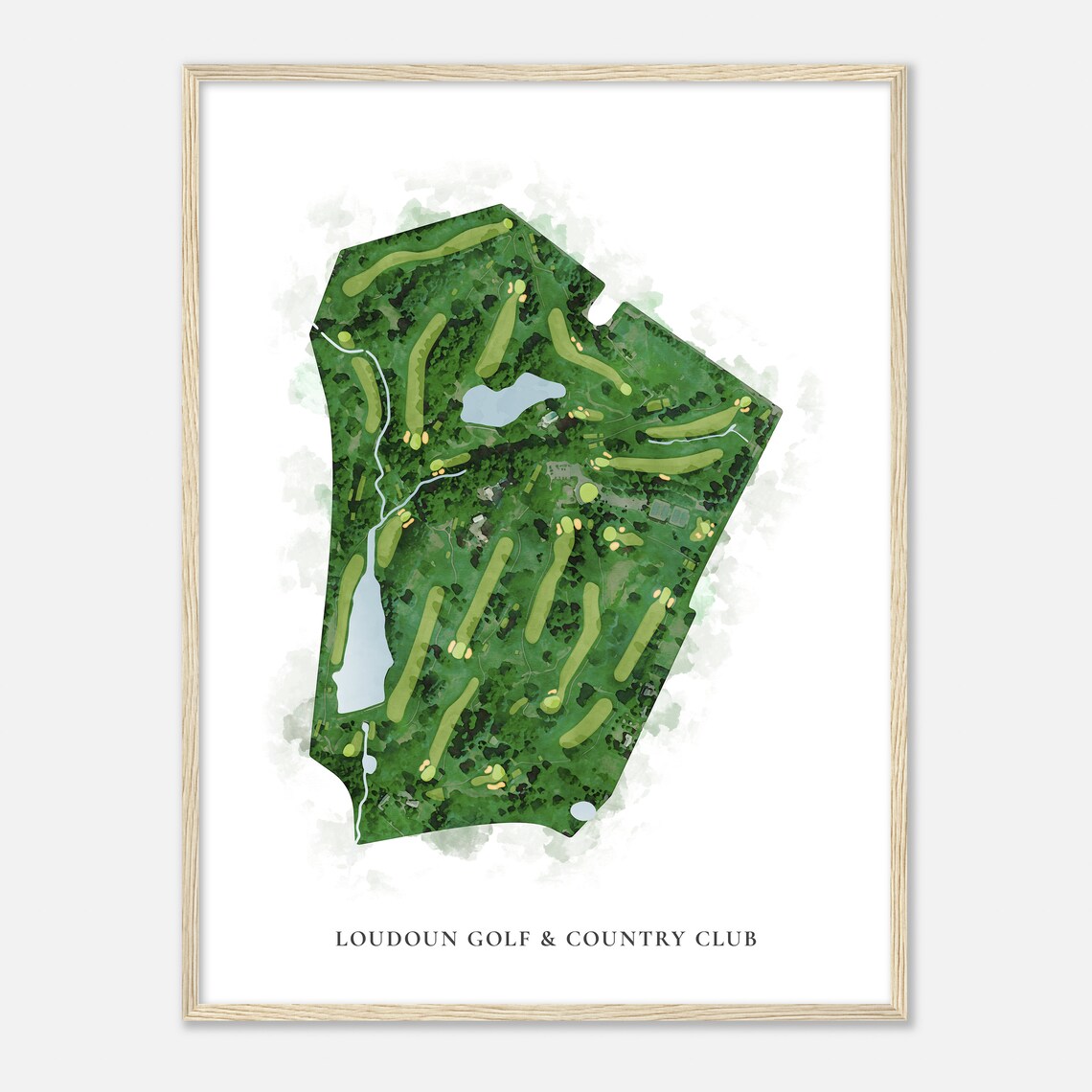 Loudoun Golf & Country Club Virginia Classic Watercolor Poster - Image 2