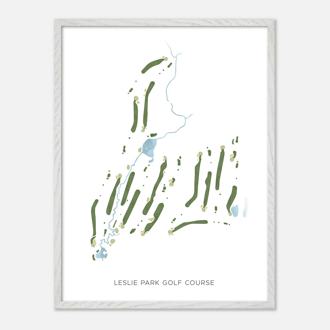 Leslie Park Golf Course Modern Minimalist Style Map Art Poster - Image 2
