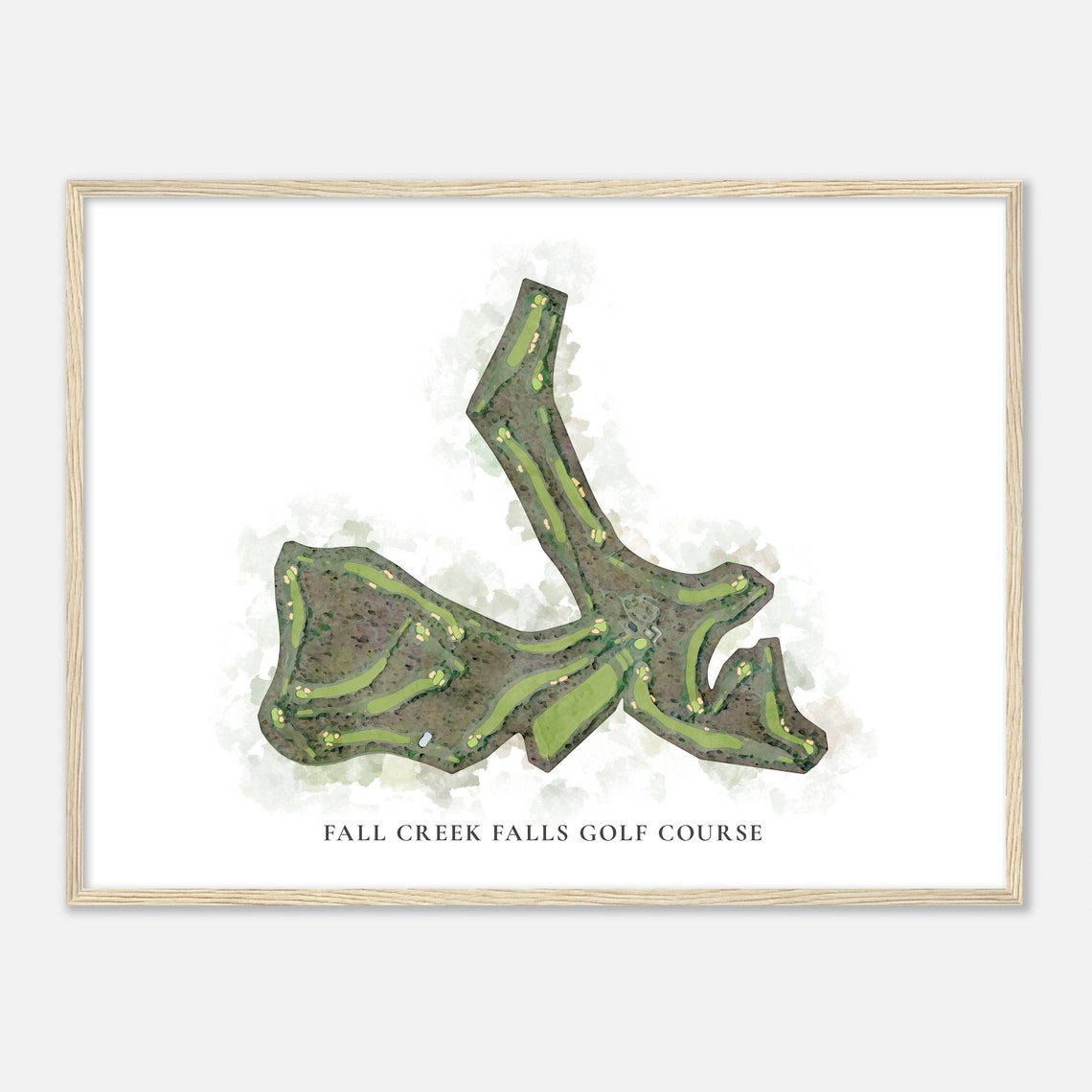 Fall Creek Falls Golf Course Tennessee Classic Watercolor Poster - Image 2