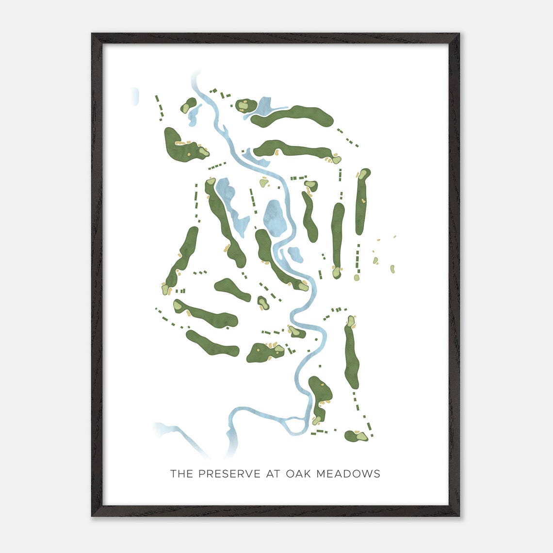 The Preserve at Oak Meadows Golf Course Minimalist Map Poster - Image 3