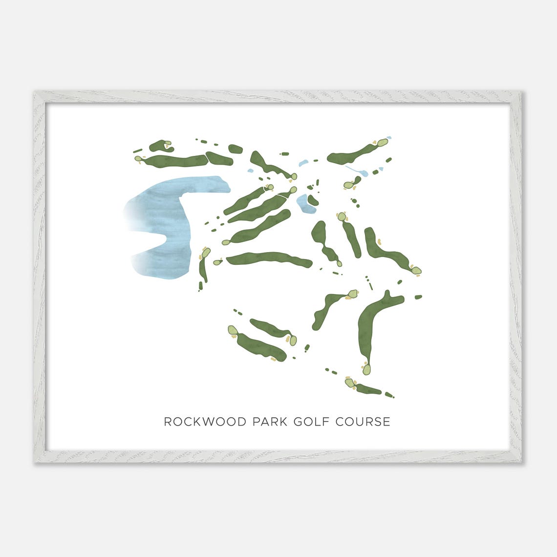 Rockwood Park Golf Course Minimalist Watercolor Map Art Poster - Image 3