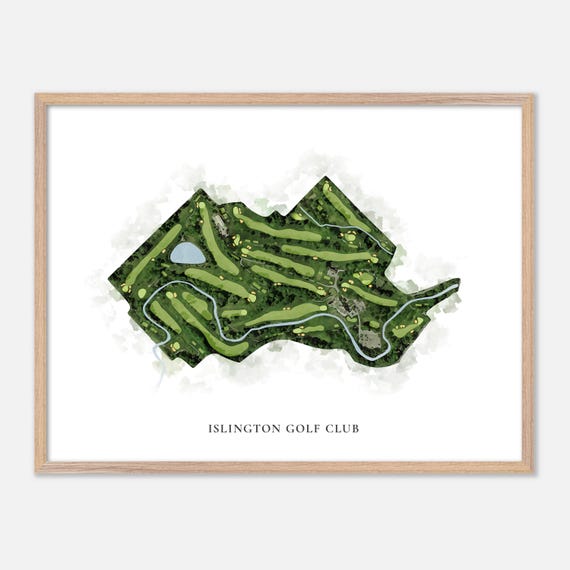 Islington Golf Club In Toronto Canada Classic Watercolor Map Golfer Gift Golf Wall Art Golf Poster Print Course Layout