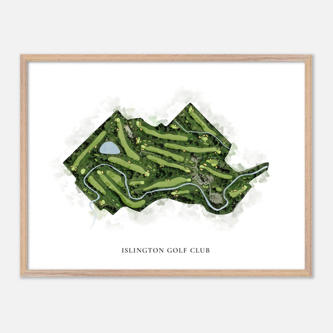 Islington Golf Club Toronto Classic Watercolor Course Layout Poster