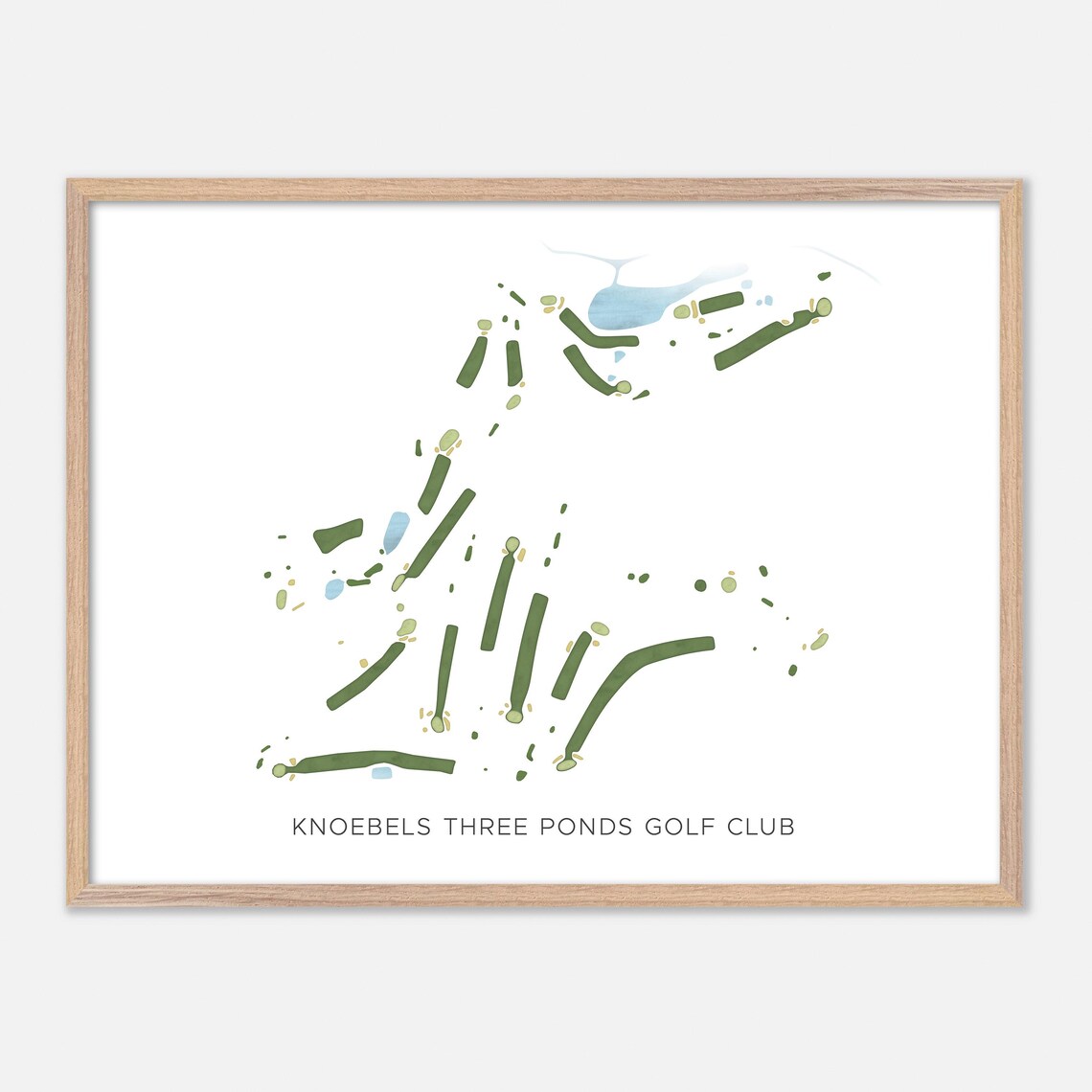Knoebels Three Ponds Golf Club Elysburg Pennsylvania Modern Watercolor Poster