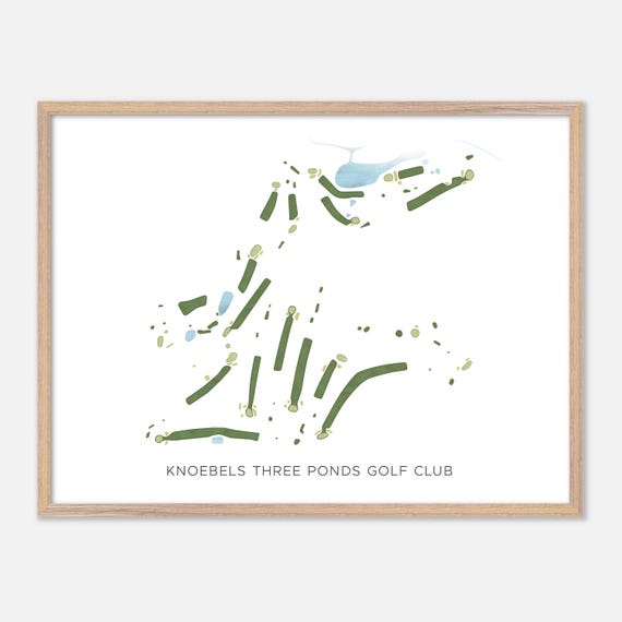 Knoebels Three Ponds Golf Club In Elysburg Pennsylvania Modern Watercolor Map Golfer Gift Golf Wall Art Golf Poster Print