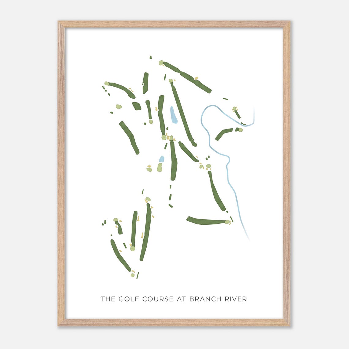 The Golf Course at Branch River Wisconsin Modern Minimalist Poster - Image 6
