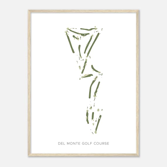Del Monte Golf Course California Modern Watercolor Map Golfer Gift Golf Wall Art Golf Poster Print Course Layout