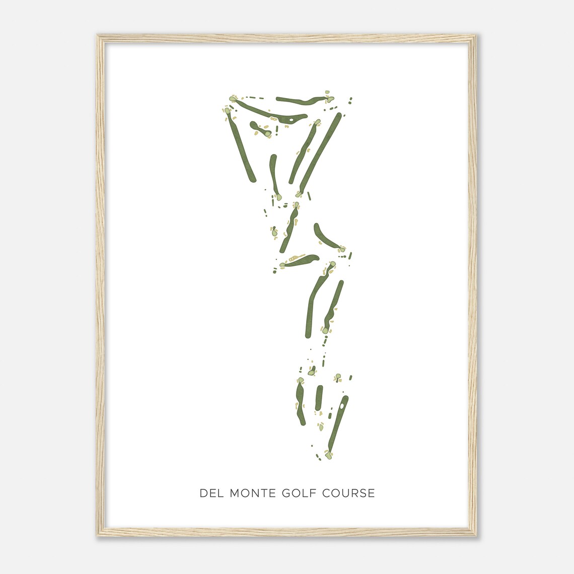Del Monte Golf Course California Modern Watercolor Map Golfer Gift Golf Wall Art Golf Poster Print Course Layout