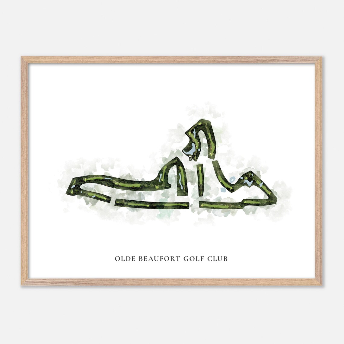 Olde Beaufort Golf Club Beaufort Classic Watercolor Map Poster