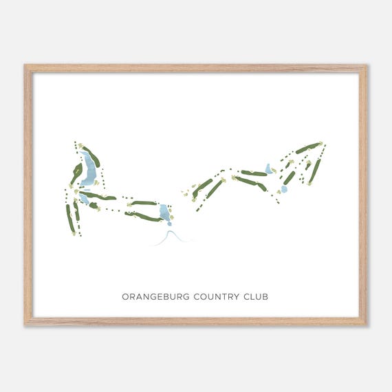 Orangeburg Country Club In Orangeburg South Carolina Modern Watercolor Map Golfer Gift Golf Wall Art Golf Poster Print